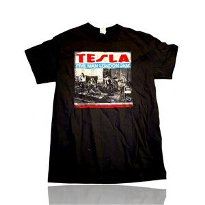 TESLA: Five Man London Jam: Official Concert-Band Tee: Heavy Metal: Medium